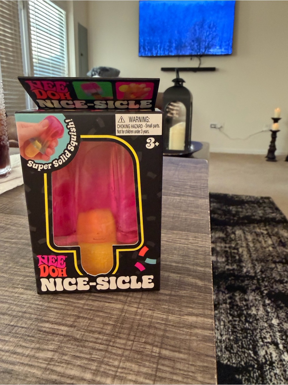 KneeDoh Nice-Sicle Squishy Toy in Pink and Orange - Kree Doh